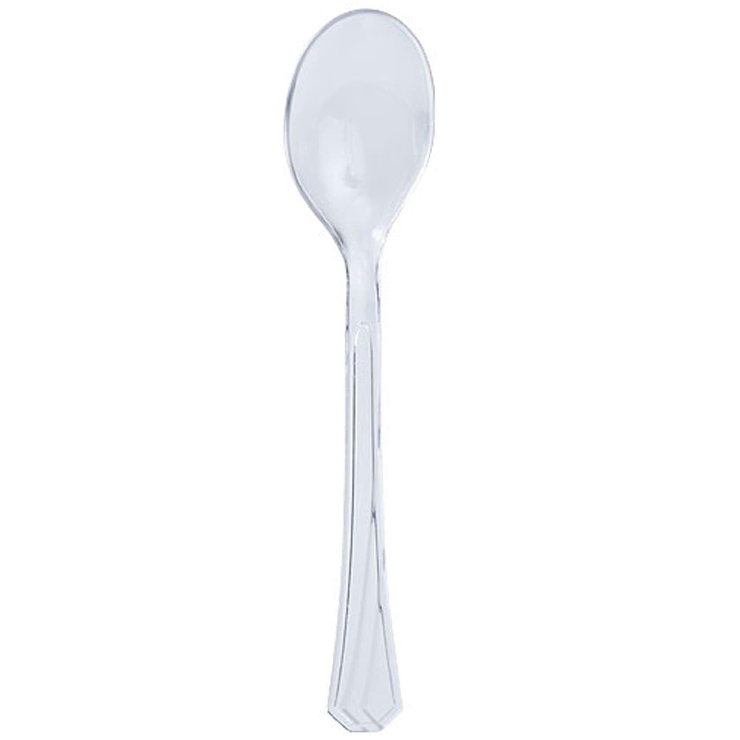 Soupspoon Clear Heavy weight Plastic
