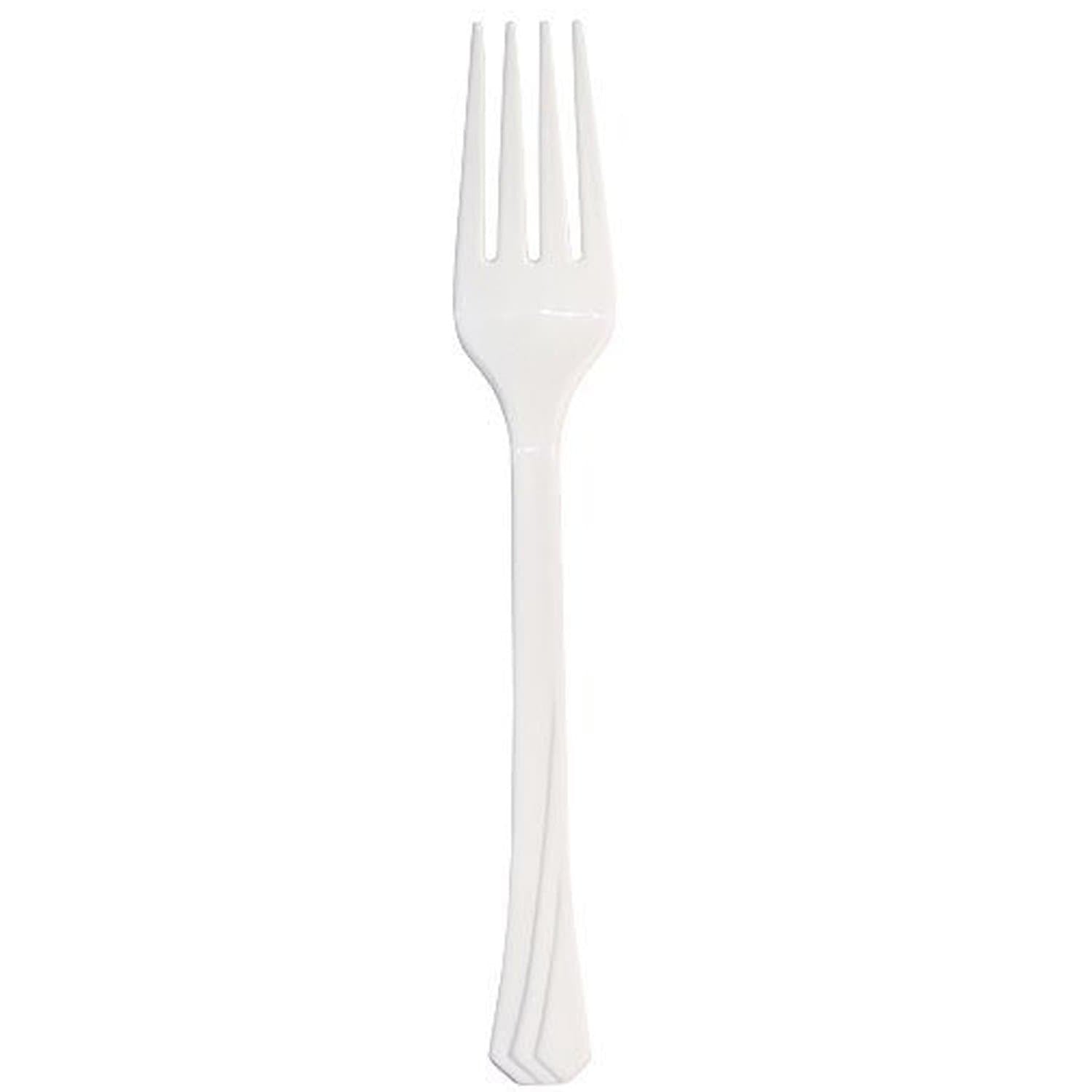 Fork White Heavy weight Plastic