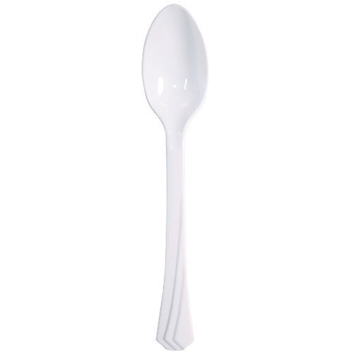 Teaspoon White Plastic Heavy weight