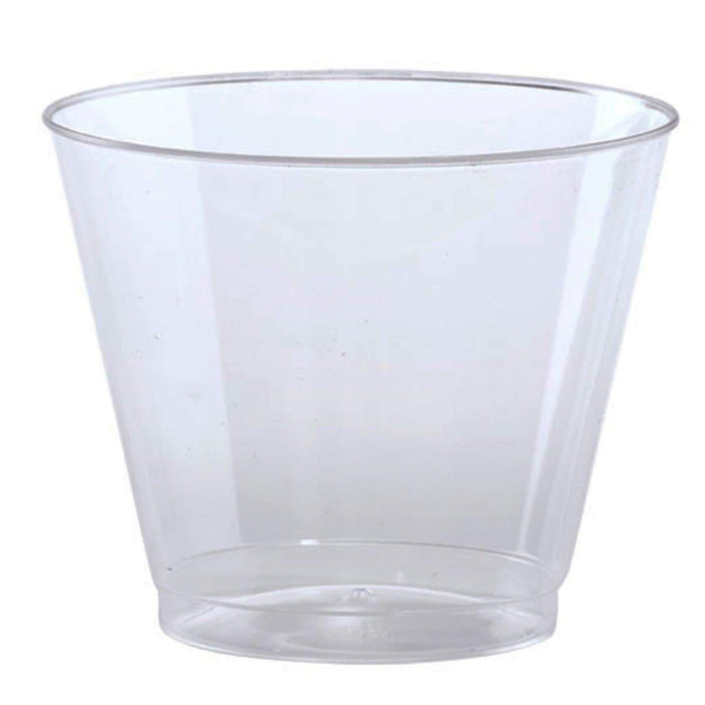 *Buy Bulk* 9oz Tumbler Clear Old Fashioned Plastic