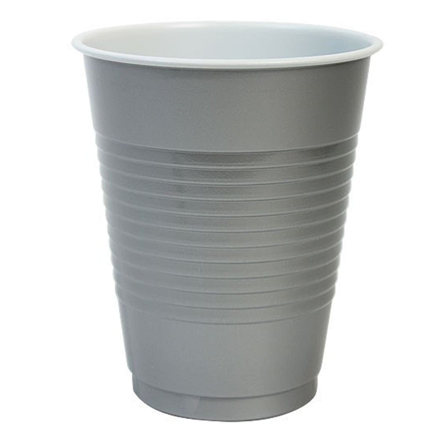 18oz Plastic Cups Silver (Hanna K Signature Collection) Cups Hanna K Signature 50 Pieces