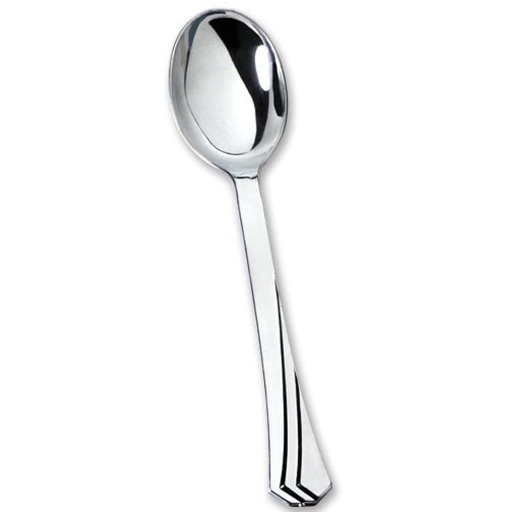 Polished Silver Soupspoons Plastic