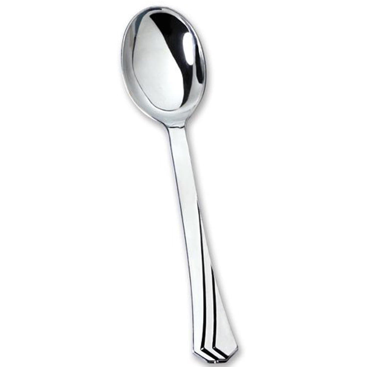 Polished Silver Soupspoons Plastic