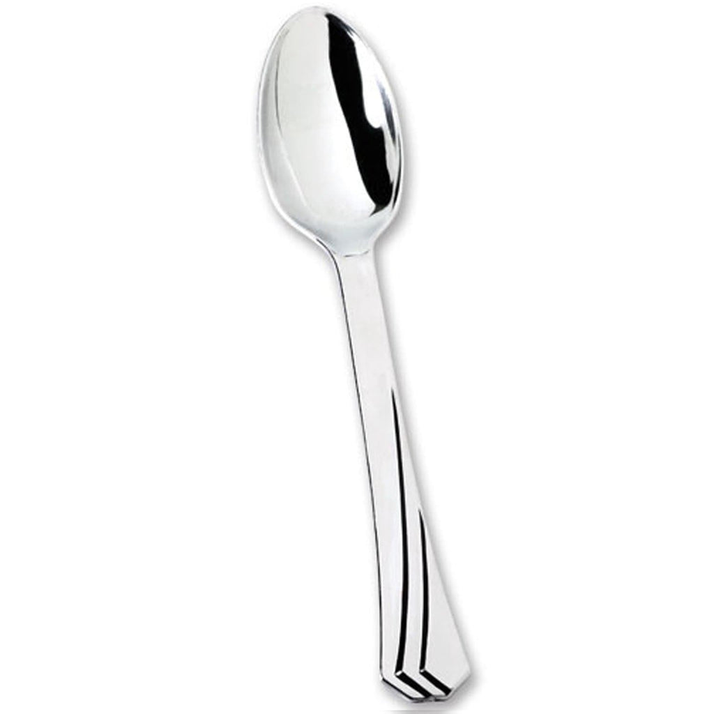Polished Silver Teaspoons Plastic