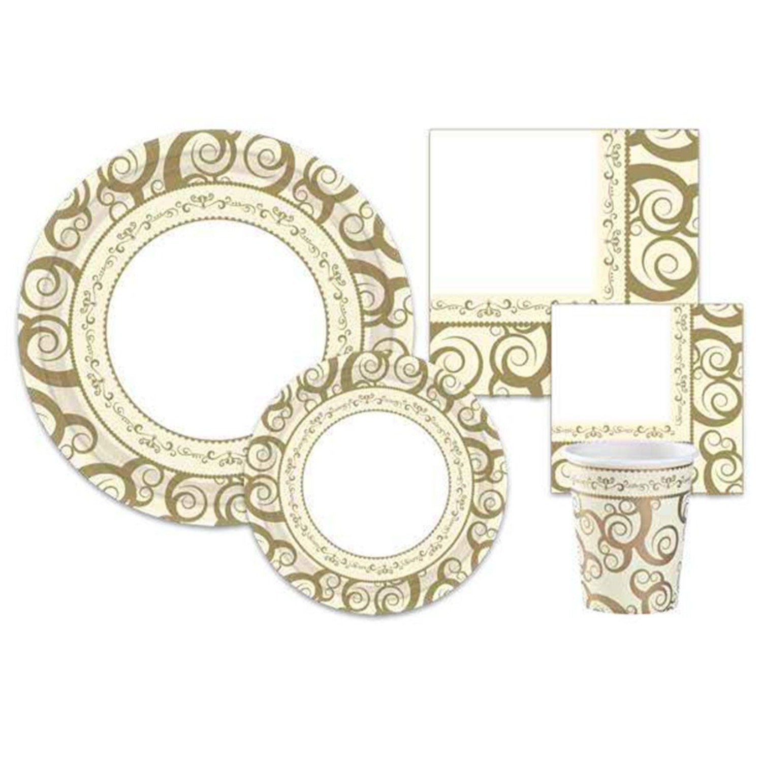 Gold Medley Beverage Napkins 75 Pack