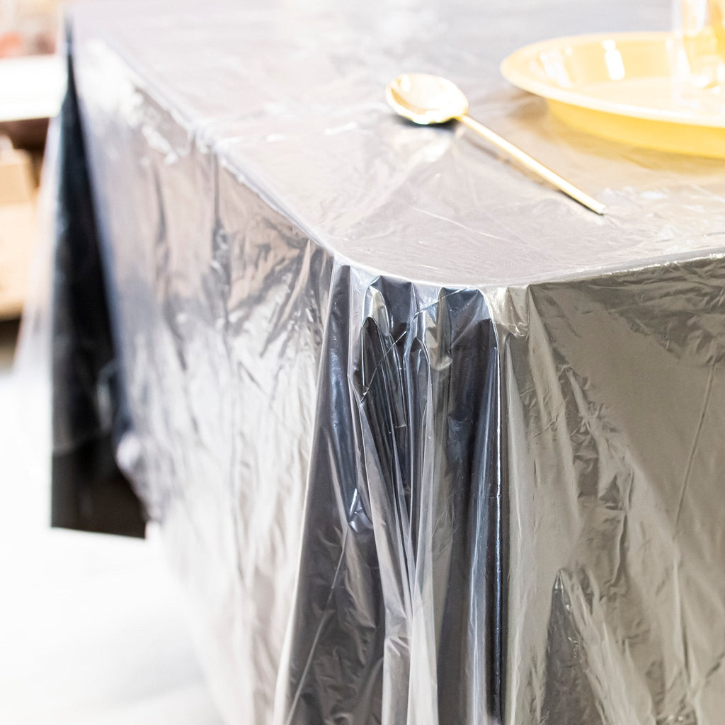 60"X90" Clear Heavy-Weight Plastic Table Cover