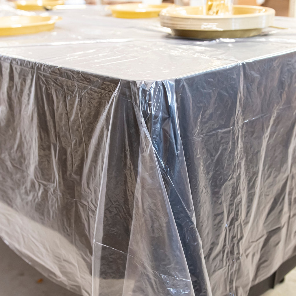 60"X54" Clear Heavy-Weight Plastic Table Covers