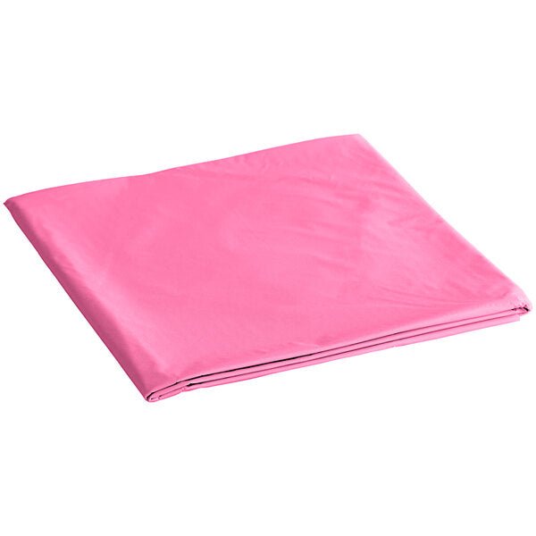 *WHOLESALE* 84'' Round Hot Pink Table Cloth Plastic Disposable 36/Case