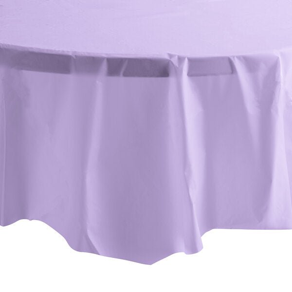 *WHOLESALE* 84'' Round Hydrangea Table Cloth Plastic Disposable 36/Case