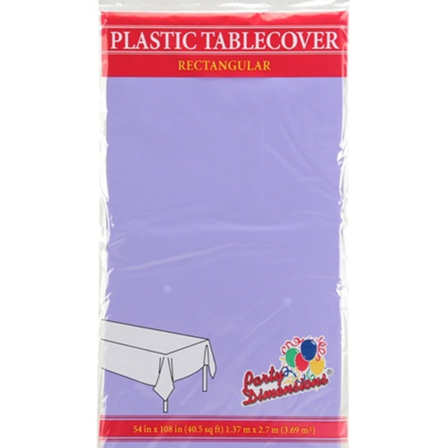 54'' X 108'' Hydrangea Rectangular Tablecover Plastic