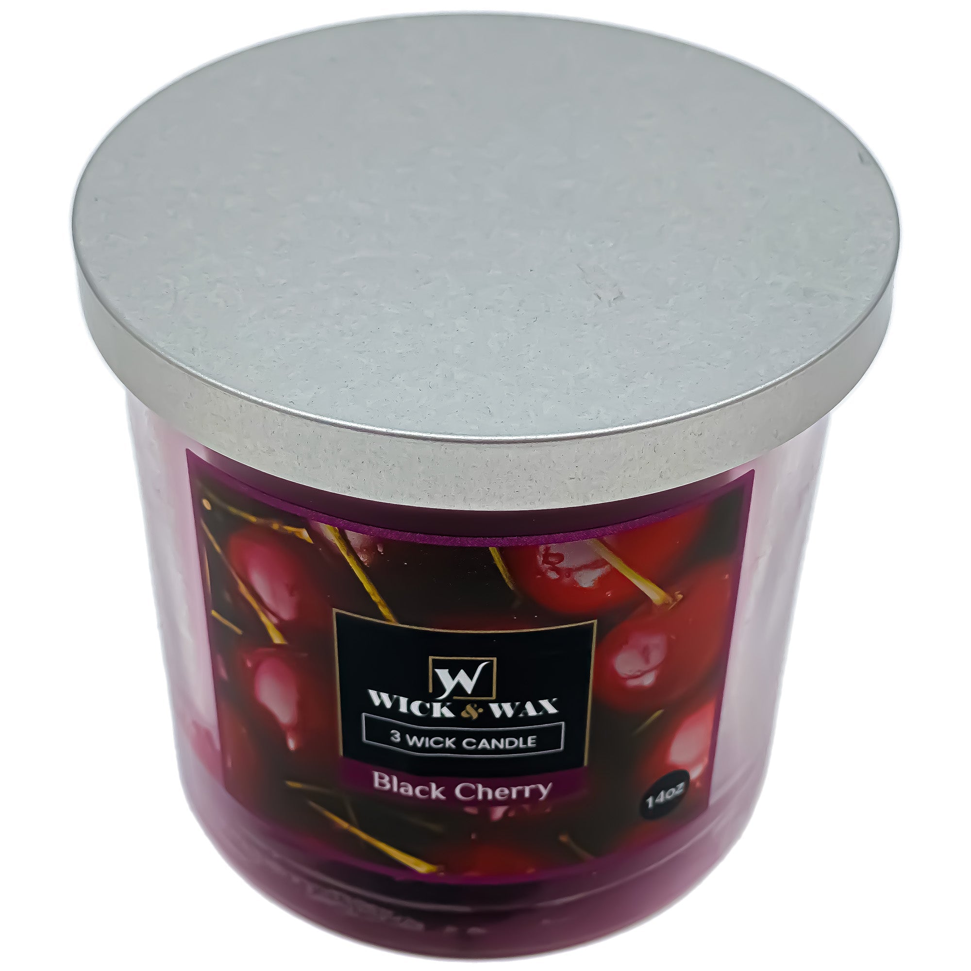 14oz Black Cherry Scented Jar Candle (3-wick)