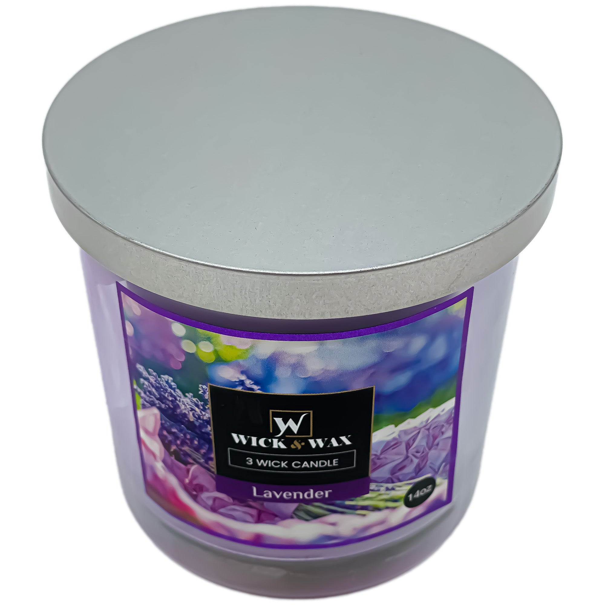 14oz Lavender Scented Jar Candle (3-wick)