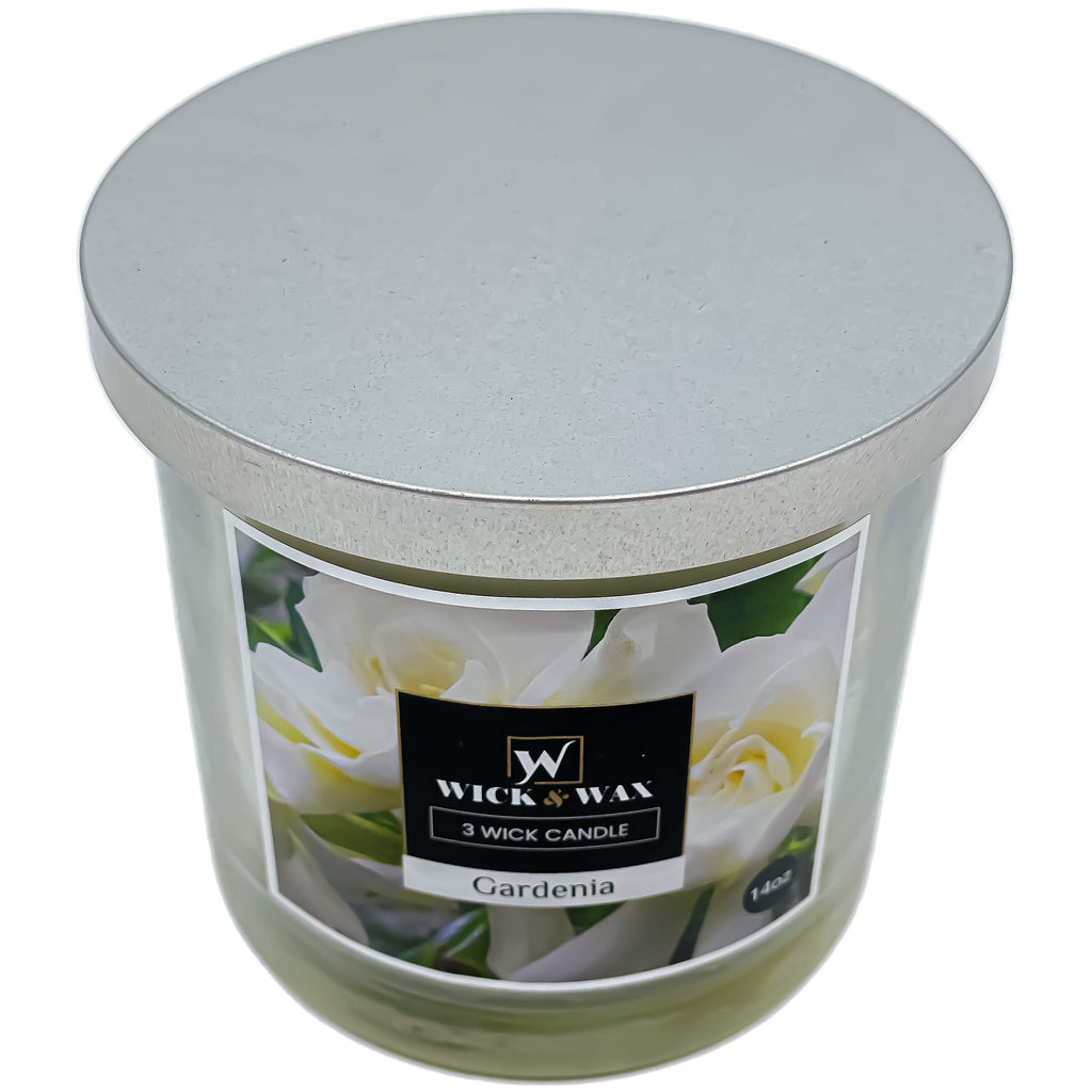14oz Gardenia Scented Jar Candle (3-wick)