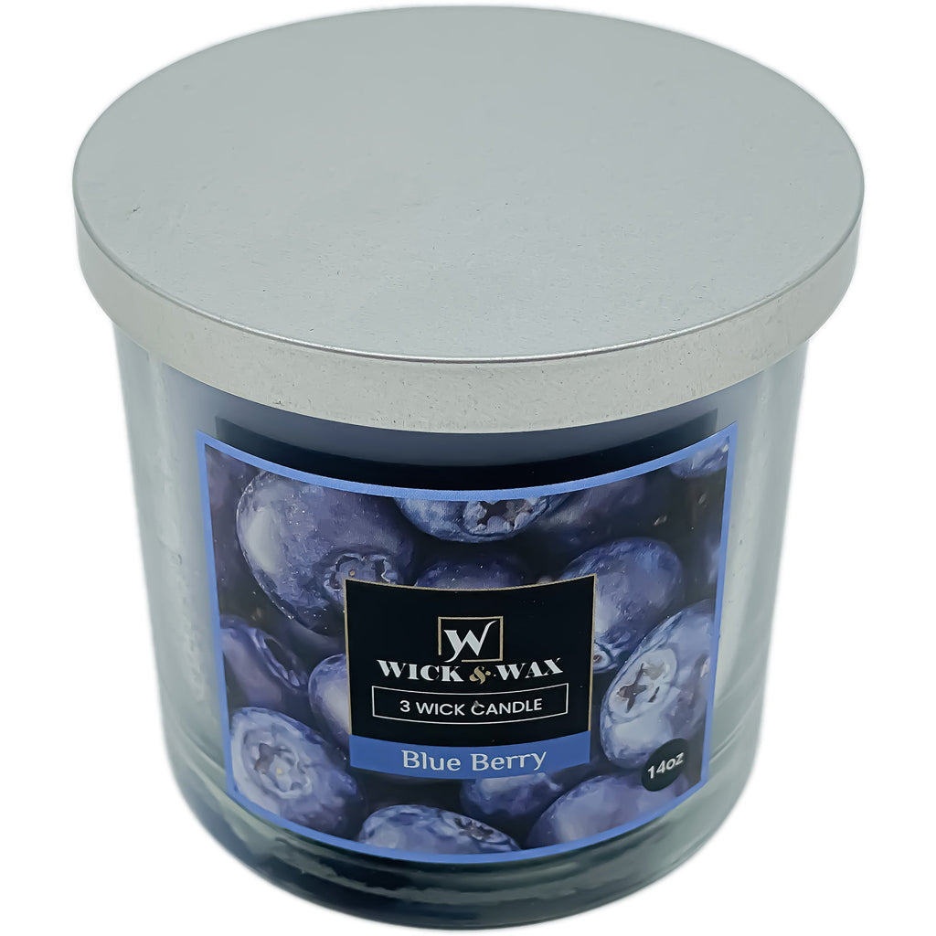 14oz Blueberry Scented Jar Candle (3-wick)