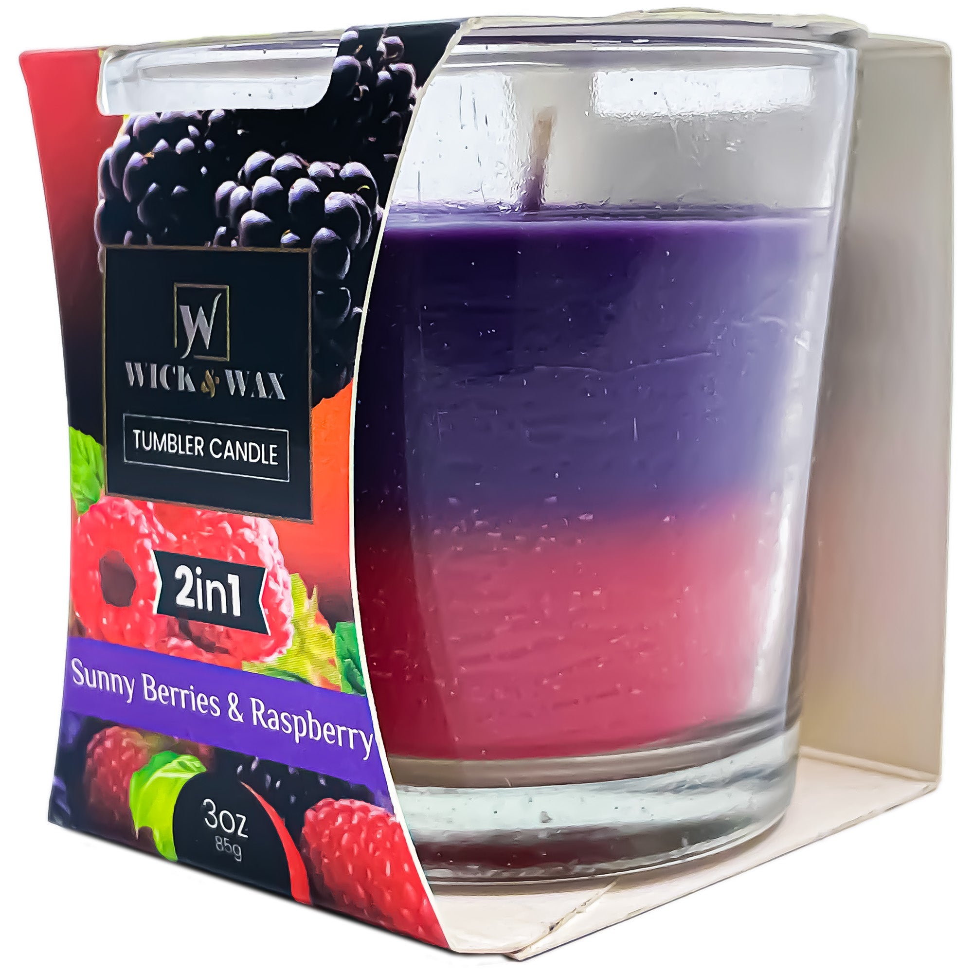 3.5oz Sunny Berries & Raspberry Double Scented Jar Candle
