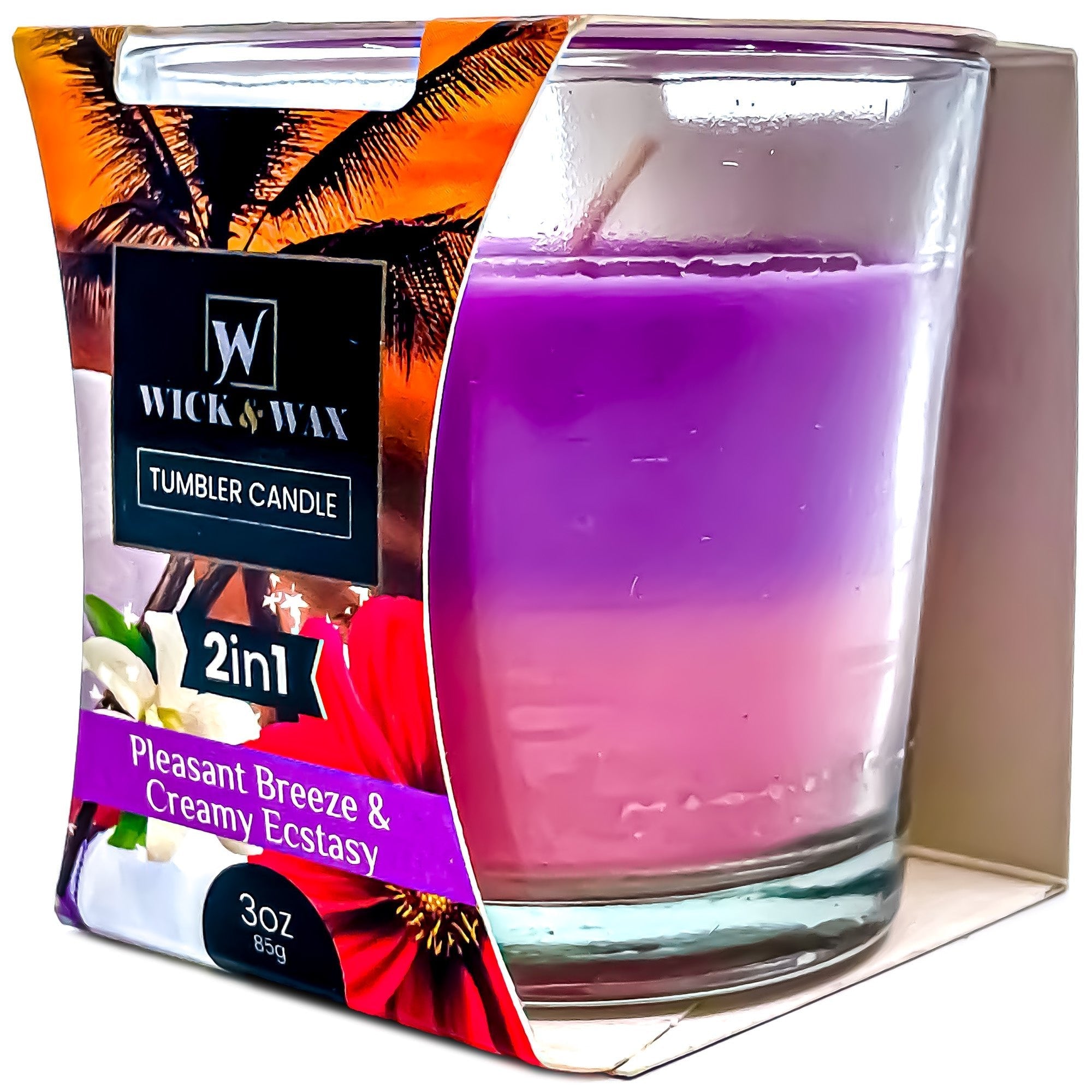 3.5oz Pleasant Breeze & Creamy Ecstasy Double Scented Jar Candle