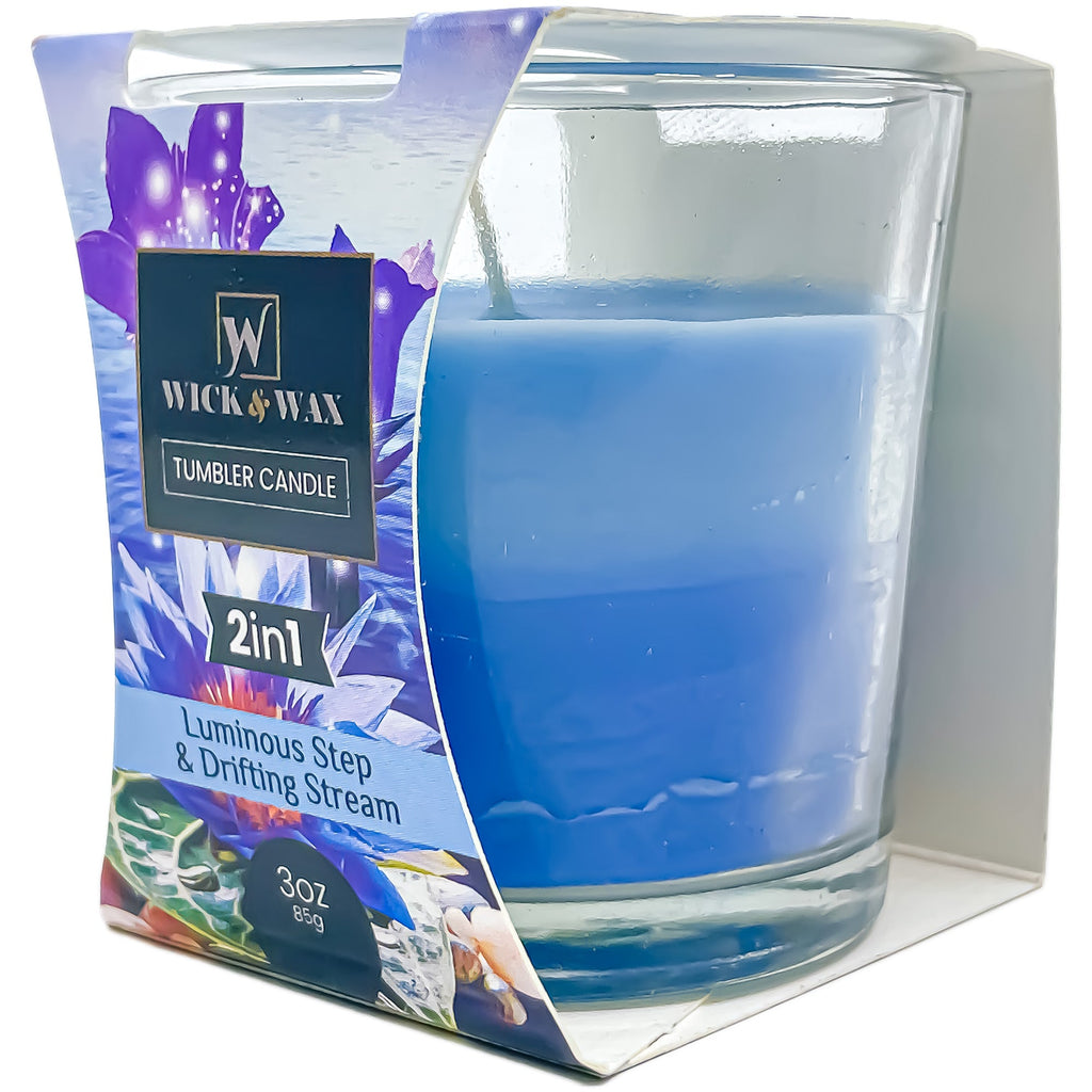 3.5oz  Luminous Step & Drifting Stream Double Scented Jar Candle