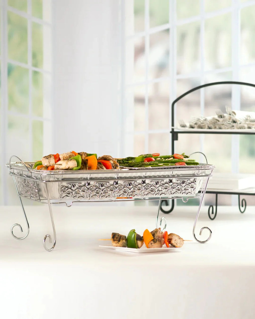 Full size  Silver Chafing Rack Decorative