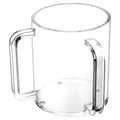 Clear Lucite Heavy Plastic Wash Cup with Clear Handles