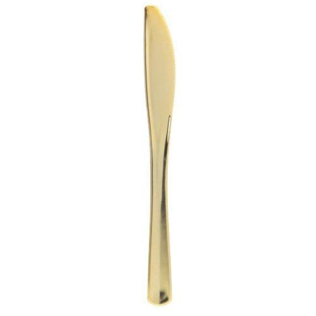Knives Gold Cutlery Heavyweight Disposable Plastic