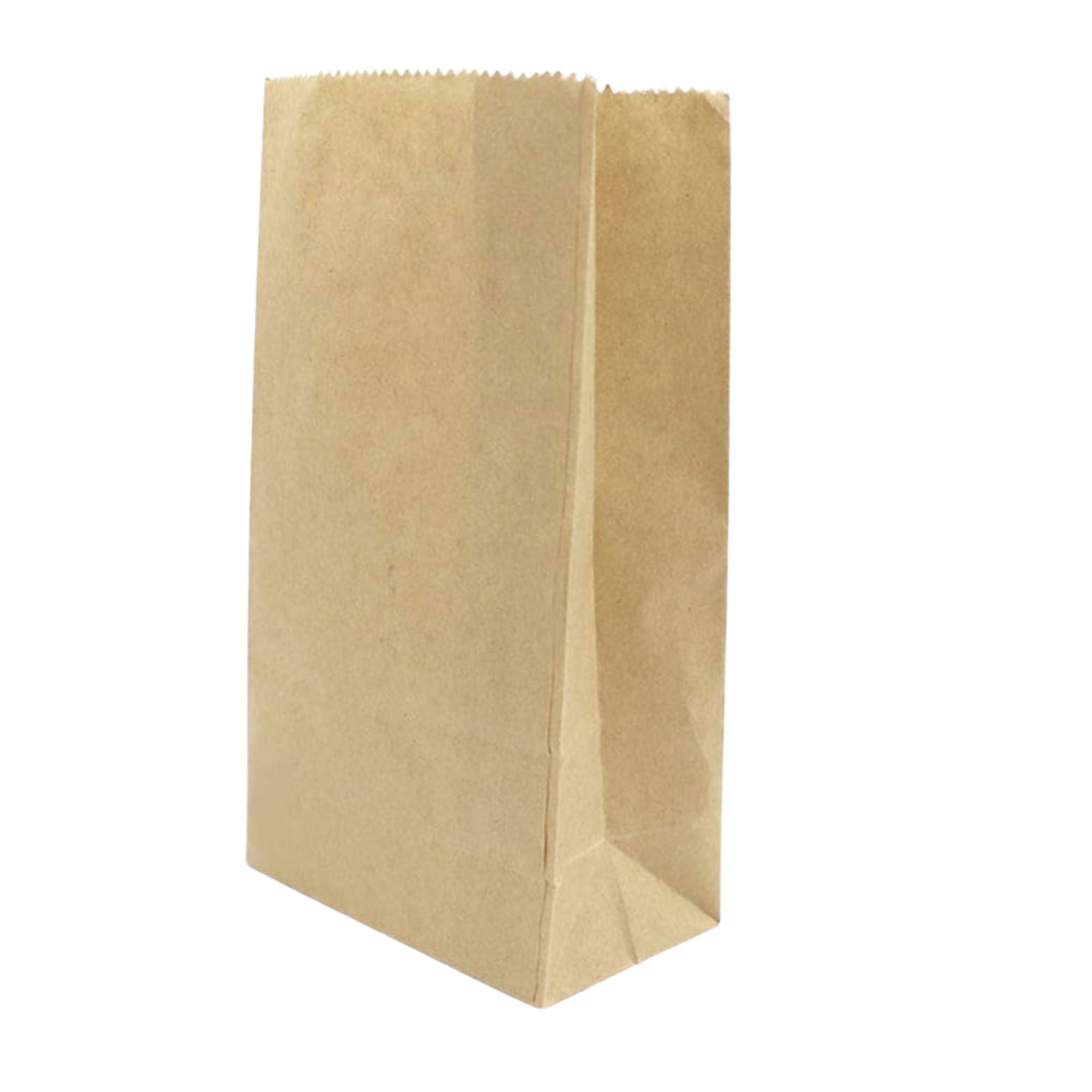 Brown Paper Lunch Bags, Size 5.125" x 3.375" x 10.75"