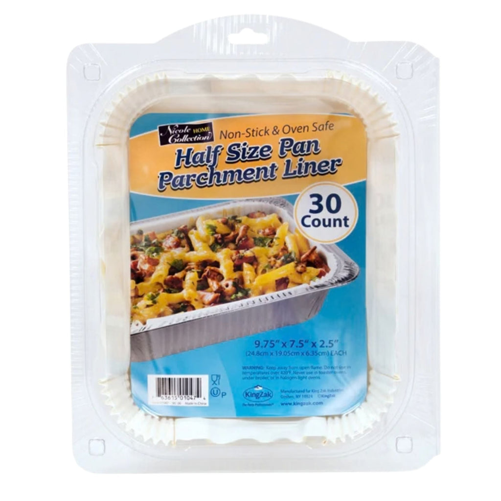 9.75"x7.5"x2.5" Parchment Liner for Half-Size 9X13 Aluminum Pans 30/Pack