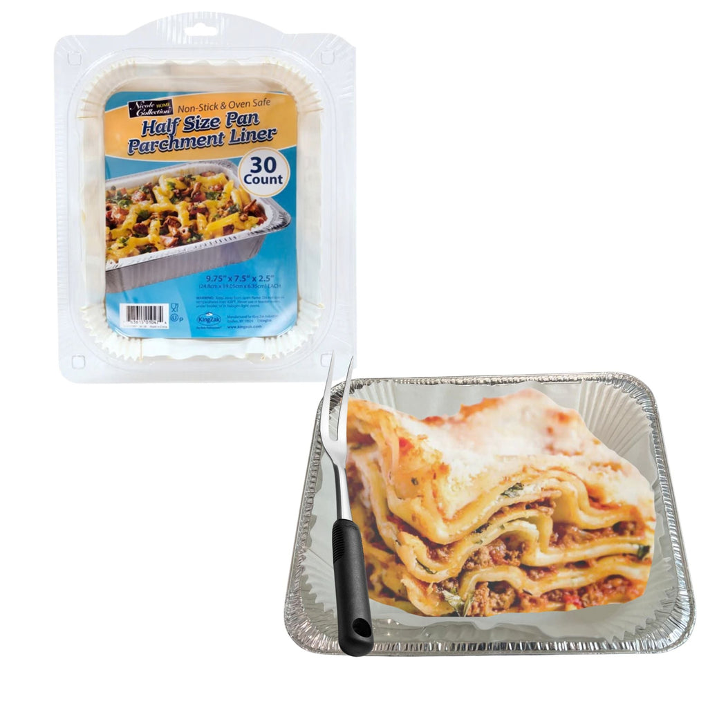 9.75"x7.5"x2.5" Parchment Liner for Half-Size 9X13 Aluminum Pans 30/Pack