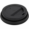 *BUY BULK* Black Dome Lids for 10, 12, 16 oz Poly Paper Cups Hot Cold Disposable Lids