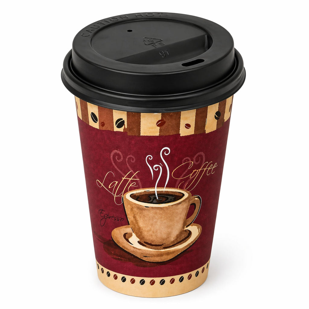 *WHOLESALE* Dome Lids for 10, 12, 16 oz Poly Paper Cups Hot and Cold 1000/ Case