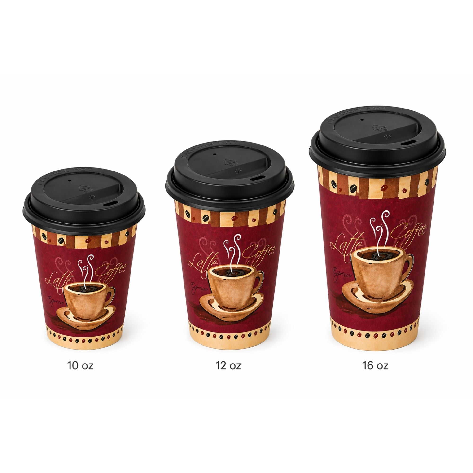 *WHOLESALE* Dome Lids for 10, 12, 16 oz Poly Paper Cups Hot and Cold 1000/ Case