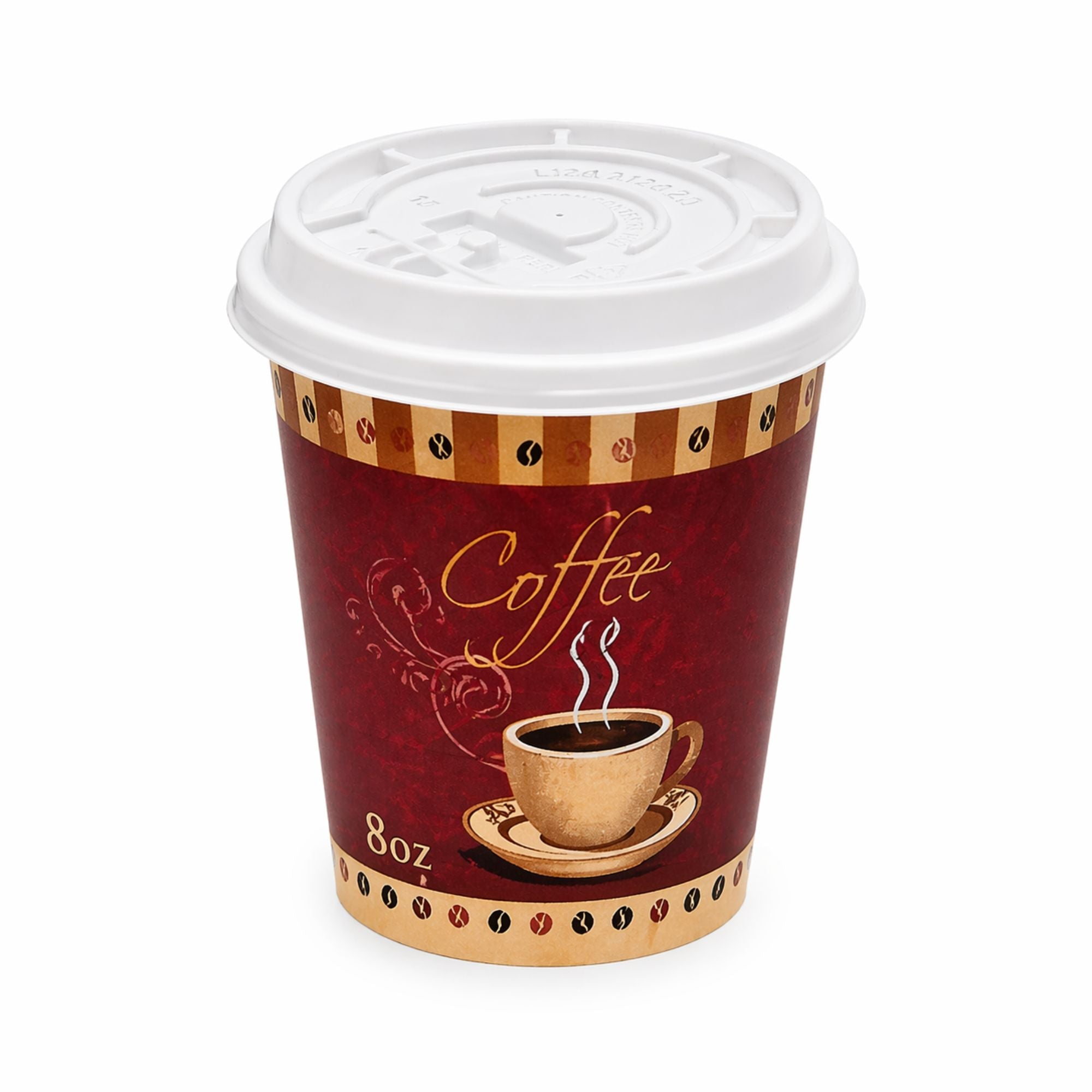 *WHOLESALE* White Plastic Lids for 8 oz Poly Paper Cups Hot and Cold 1000/Case