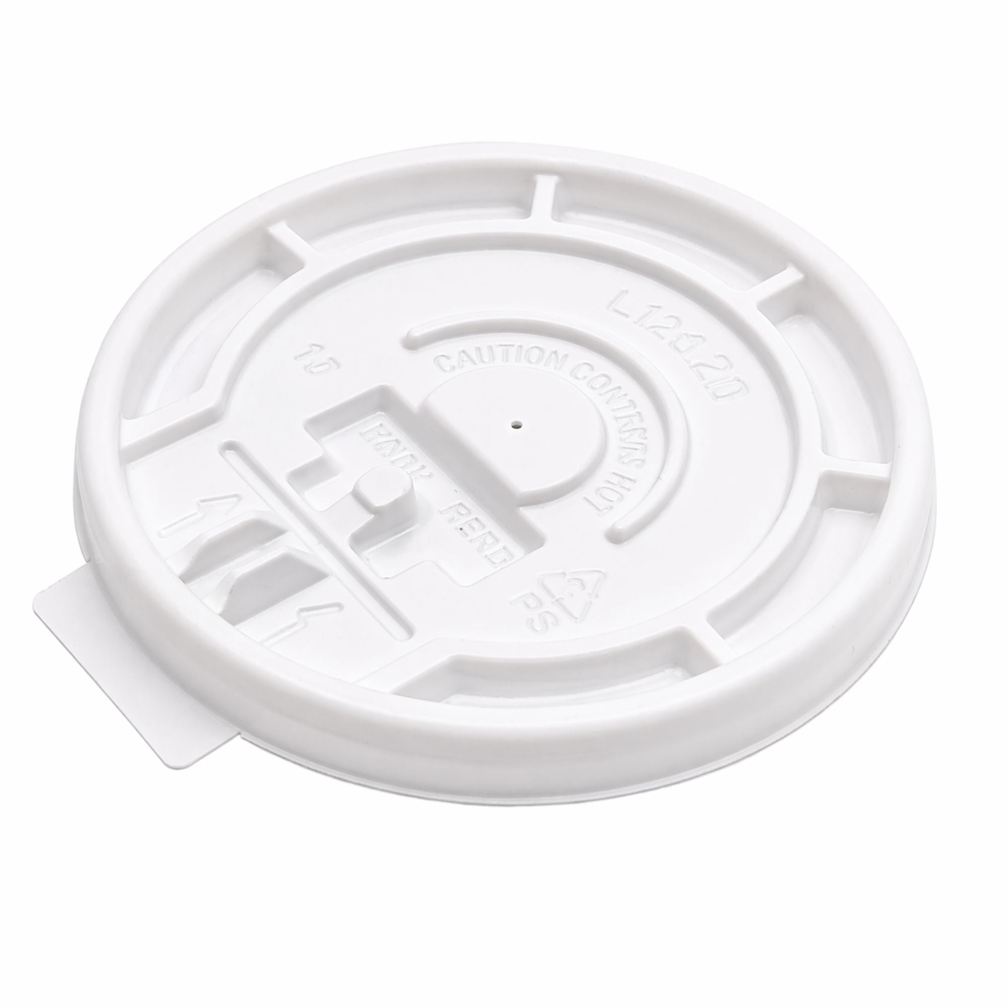 *BUY BULK* White Plastic Lids for 8 oz Poly Paper Cups Hot and Cold Disposable Lids
