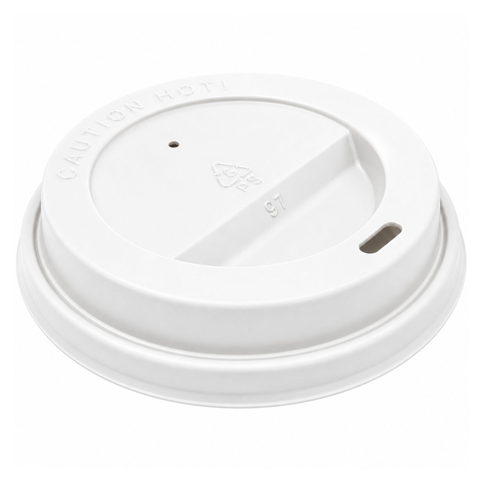*WHOLESALE* White Dome Lids for 10, 12, 16 oz Disposable Poly Paper Cups 1000/ Case