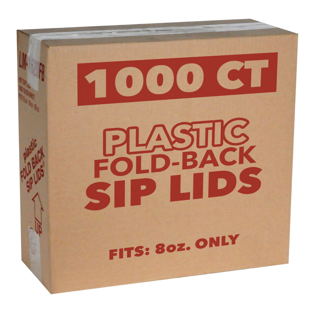 *WHOLESALE* White Plastic Lids for 8 oz Poly Paper Cups Hot and Cold 1000/Case
