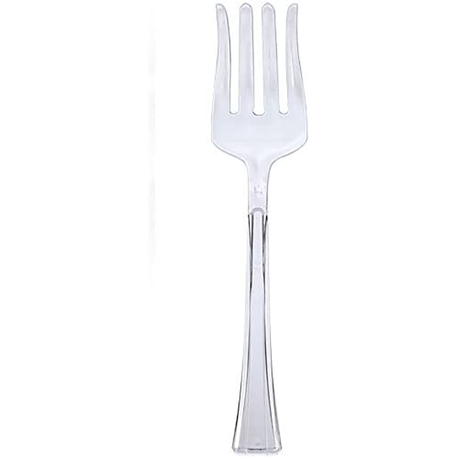 12" Clear Salad Serving Fork Heavyweight Plastic