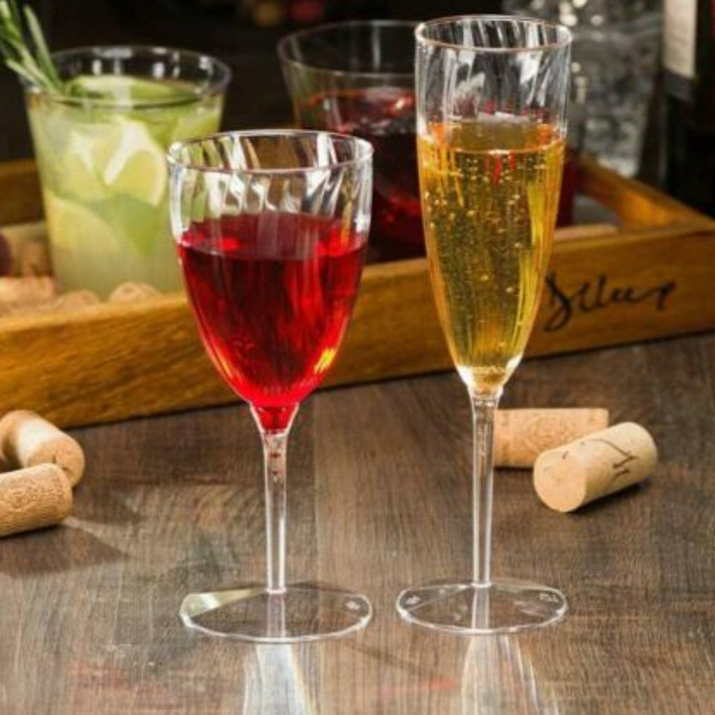 8oz Elegant Wine Glasses Goblets  Plastic