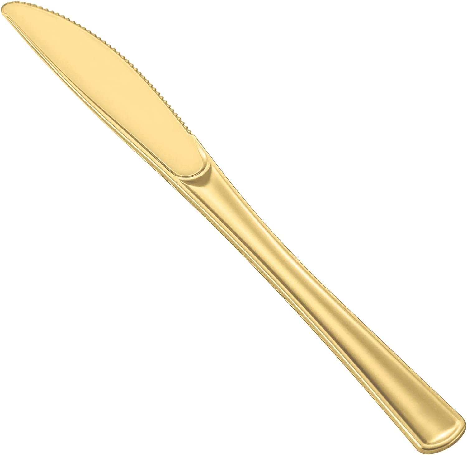 Knives Gold Cutlery Heavyweight Disposable Plastic