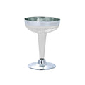 4oz Clear Silver Rim & Bottom Plastic Champagne Cocktail
