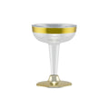 4oz Clear Gold Rim & Bottom Plastic Champagne Cocktail