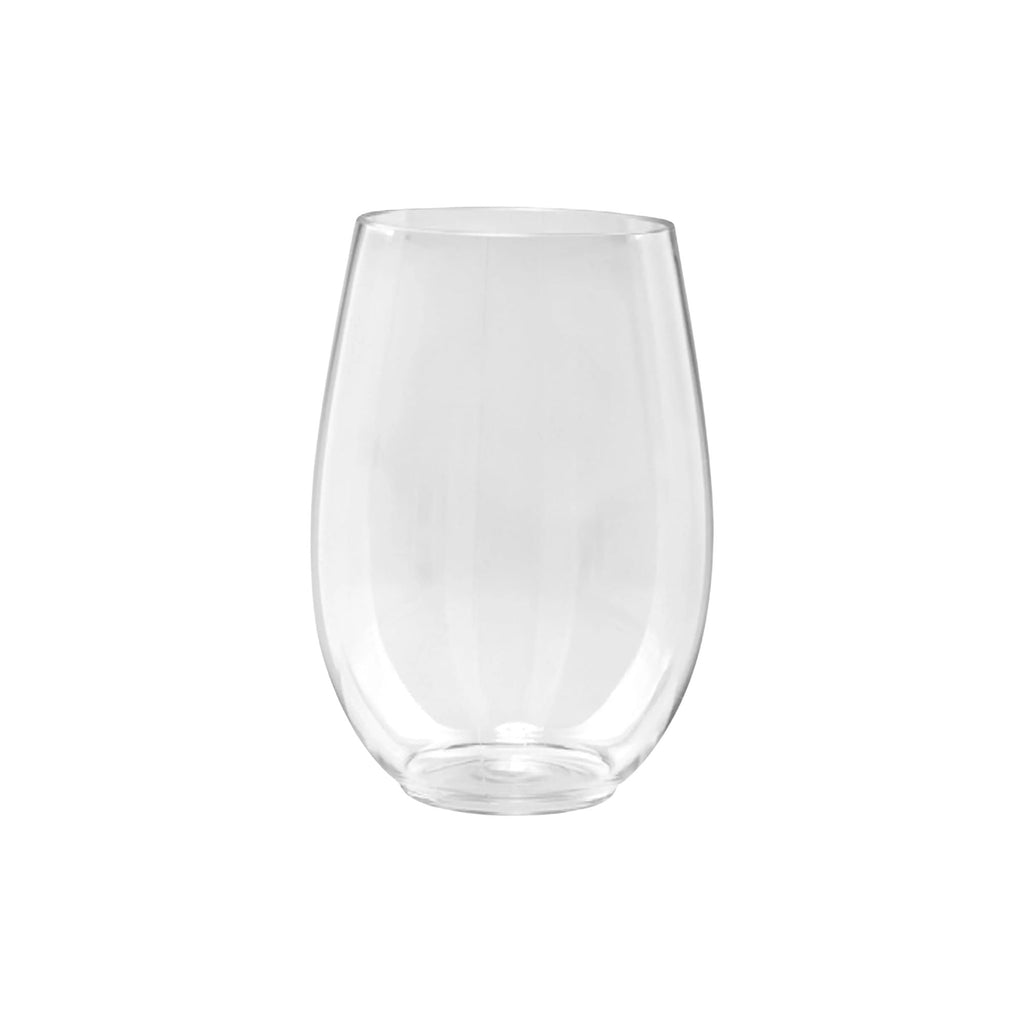 5.5 oz Clear Stemless Plastic Wine Glasses Tumbler