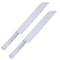 11" Serrated Cake Knife Set Clear Plastic