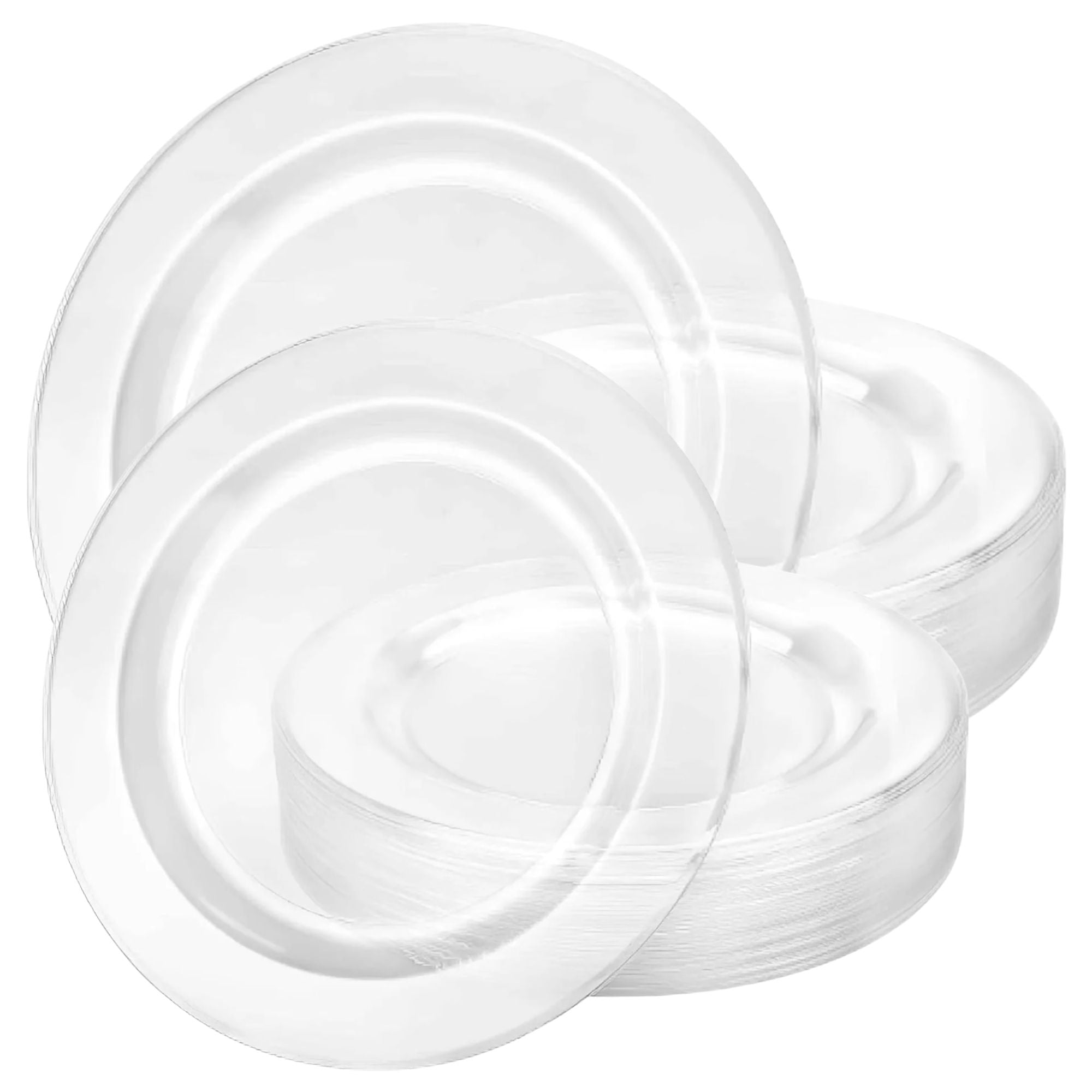Clear Plastic Dinnerware Heavyweight Set- Value Pack-Magnificence