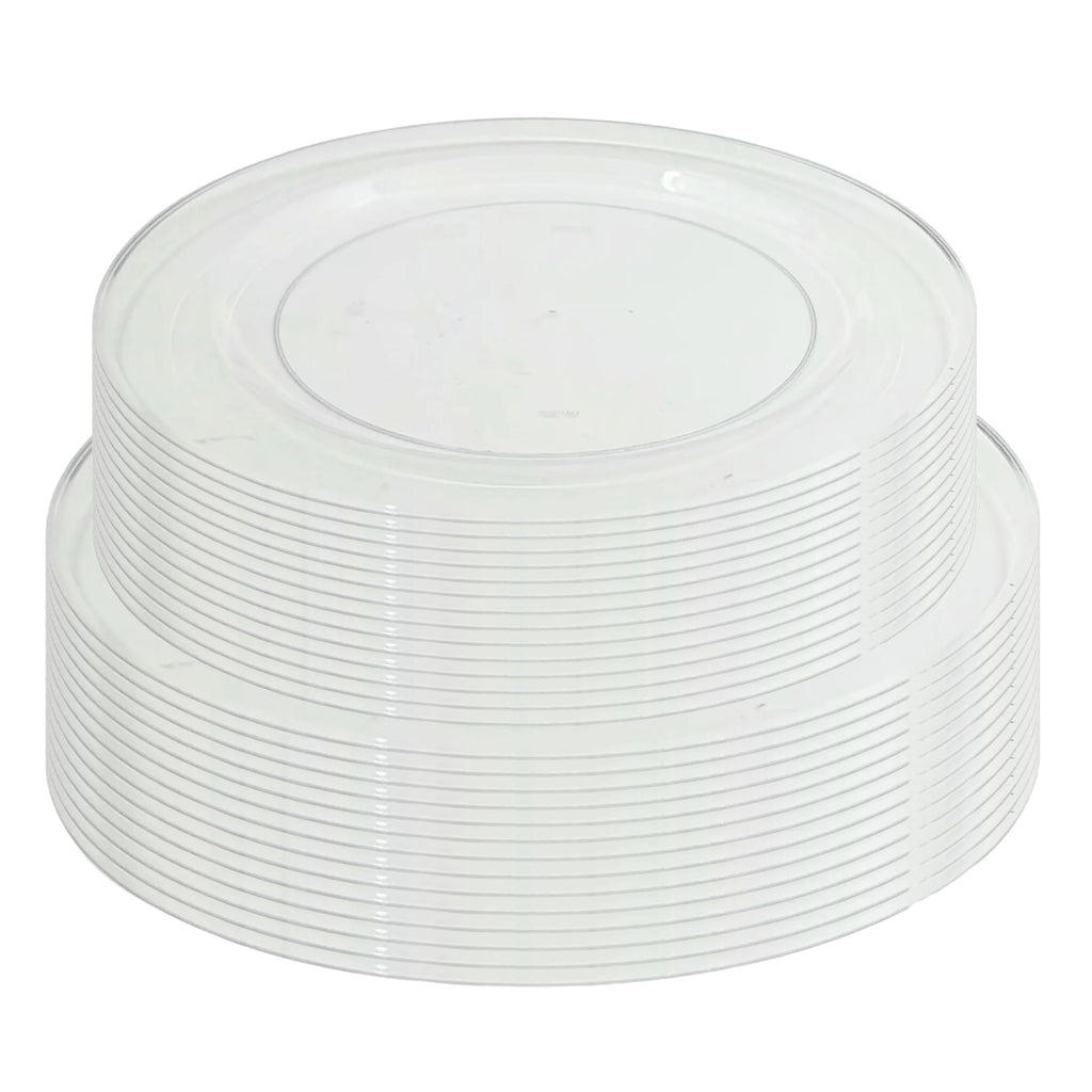 Clear Plastic Dinnerware Heavyweight Set- Value Pack-Magnificence