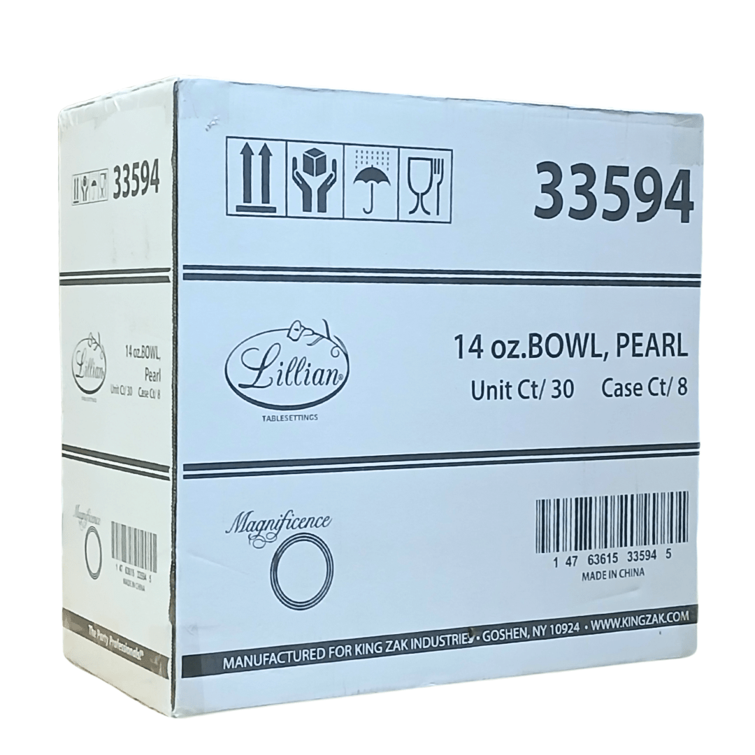 *WHOLESALE* 14oz White Bowls Heavy weight Plastic Magnificent 240/Case