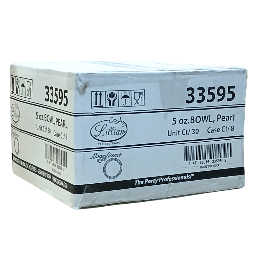 *WHOLESALE* 5oz White Bowls Heavy weight Plastic Magnificent  240/Case