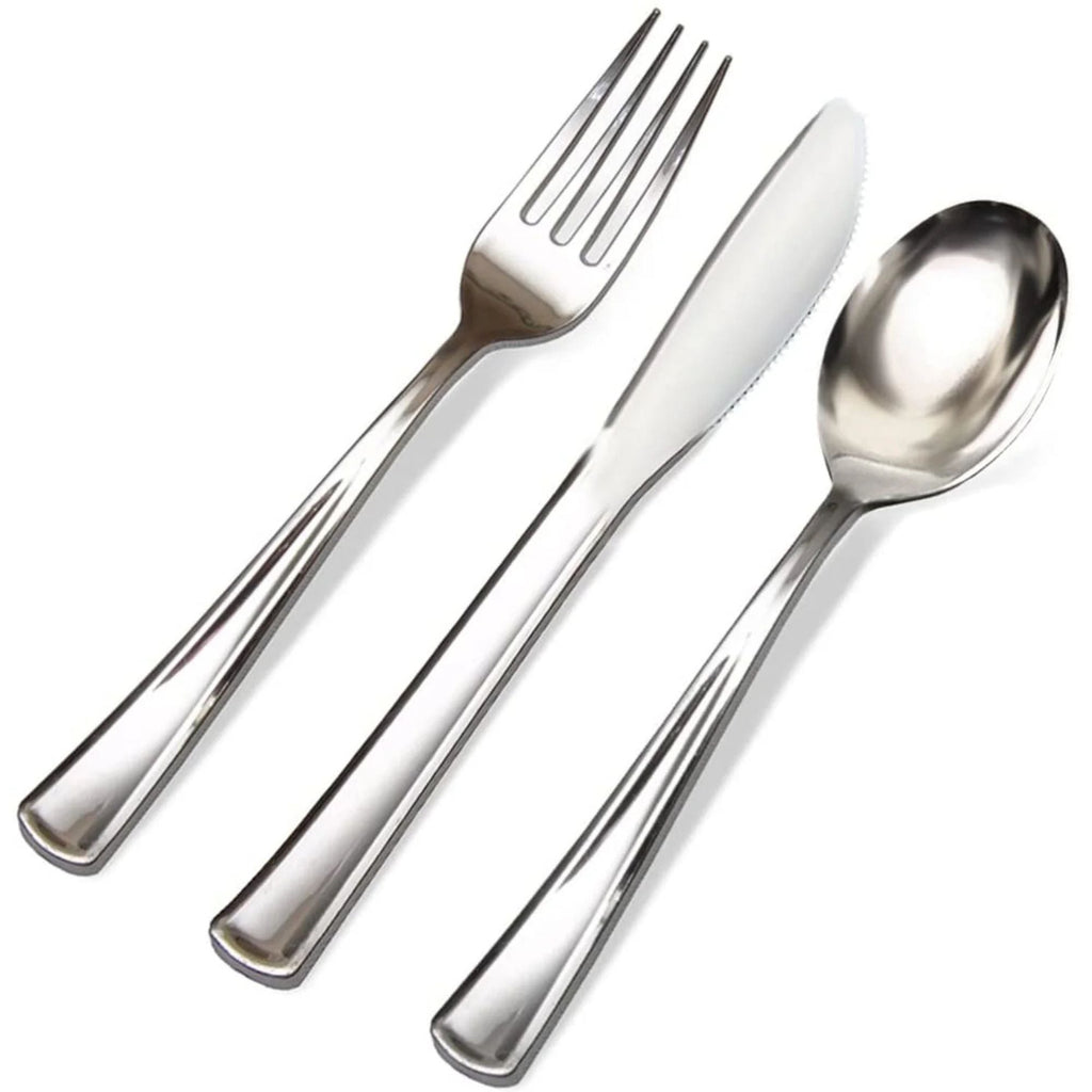 White Plastic Dinnerware Heavyweight Set- Value Pack -Magnificence