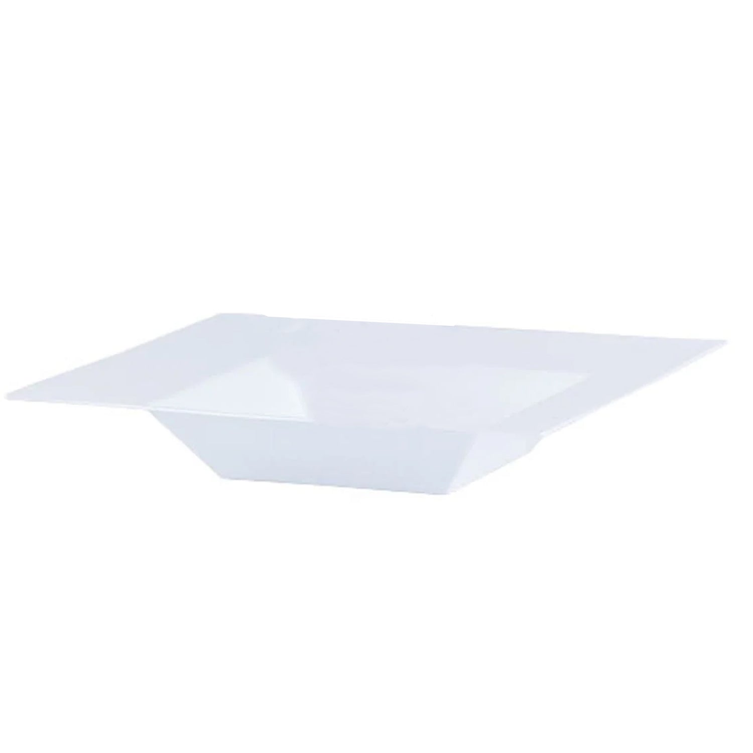 Lillian 12oz Square Dinner Bowls White Plastic