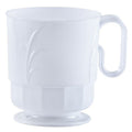 8oz plastic White Coffee Mug Elegance