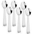 10" Serving Fork Plastic Silver Polished Set