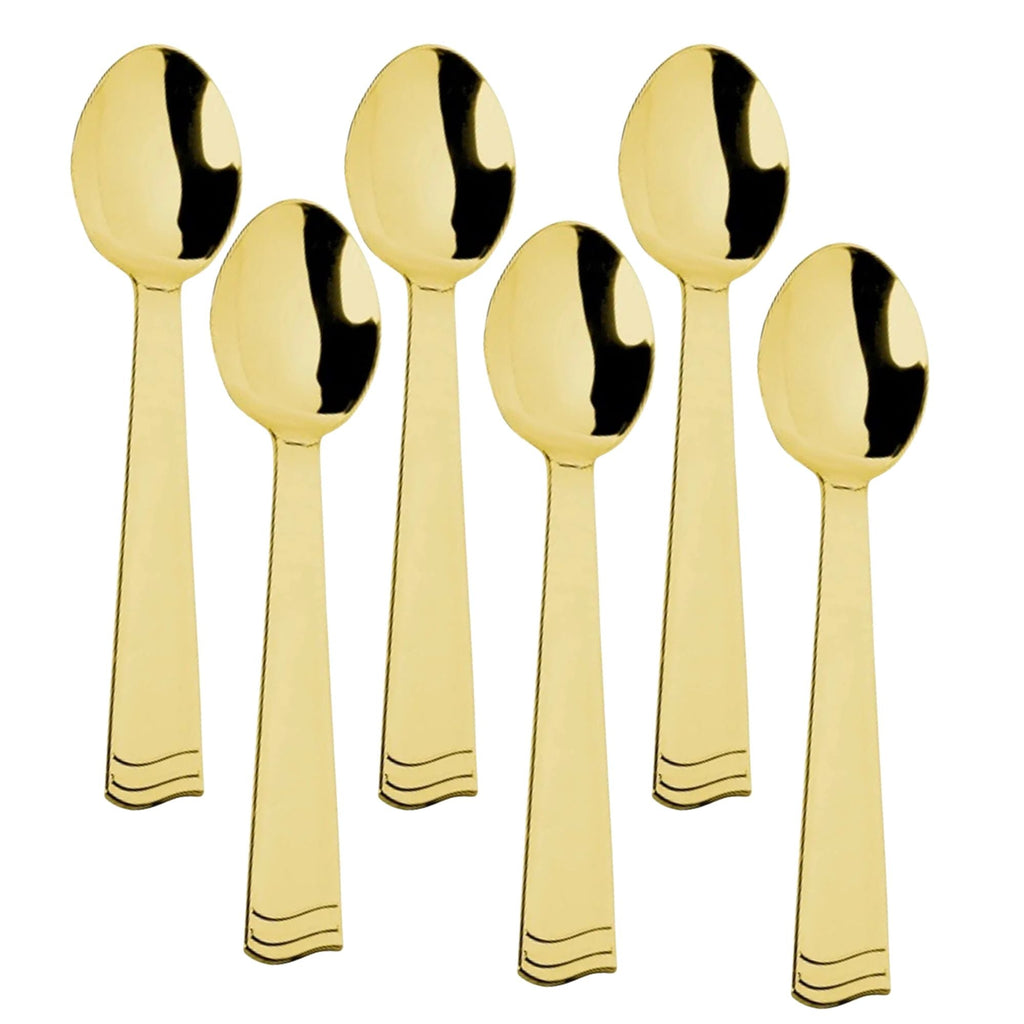 10" Polished Serving Spoon Gold Plastic